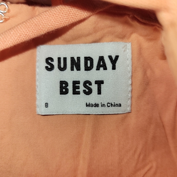 Aritzia Sunday Best Monday Sunny Apricot Dress Size 8 - Picture 3 of 3